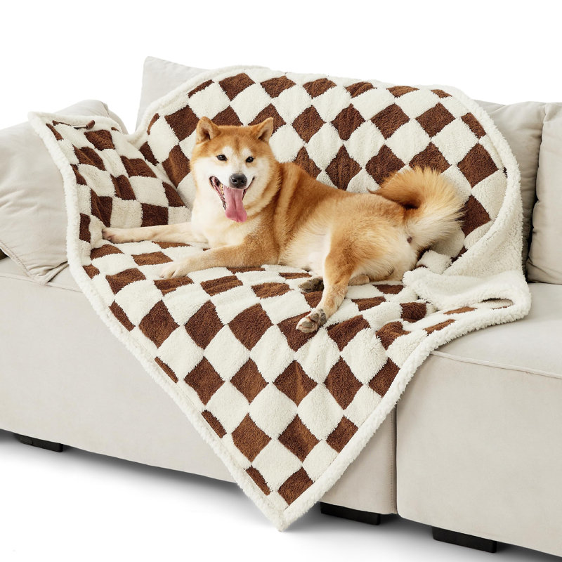 Couverture pour chien et chat Lesure, Adobe à carreaux, L (l 50 po x P 40 po)