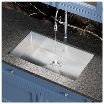 30.5'' L Undermount Single Bowl Stainless Steel Kitchen Sink