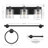 4-Piece Matte Black Bath Set