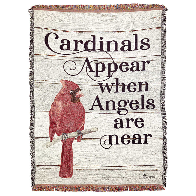CARDINALS APPEAR WHEN THROW 48"X68"