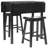 Stevphen 2 - Person Solid Wood Top Four Leg Dining Set