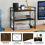 Organisateur de bureau, étagères de bureau à 2 niveaux, support de rangement en bois et tablette autoportante pour bureau, dortoir, maison