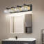 Applique murale de salle de bain 28 po à DEL moderne en cristal 28 po avec finition noire et dorée - applique murale élégante et élégante pour la salle de bain, la chambre à coucher ou le couloir
