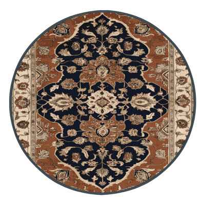 Machine Washable Persian Brown Area Rug