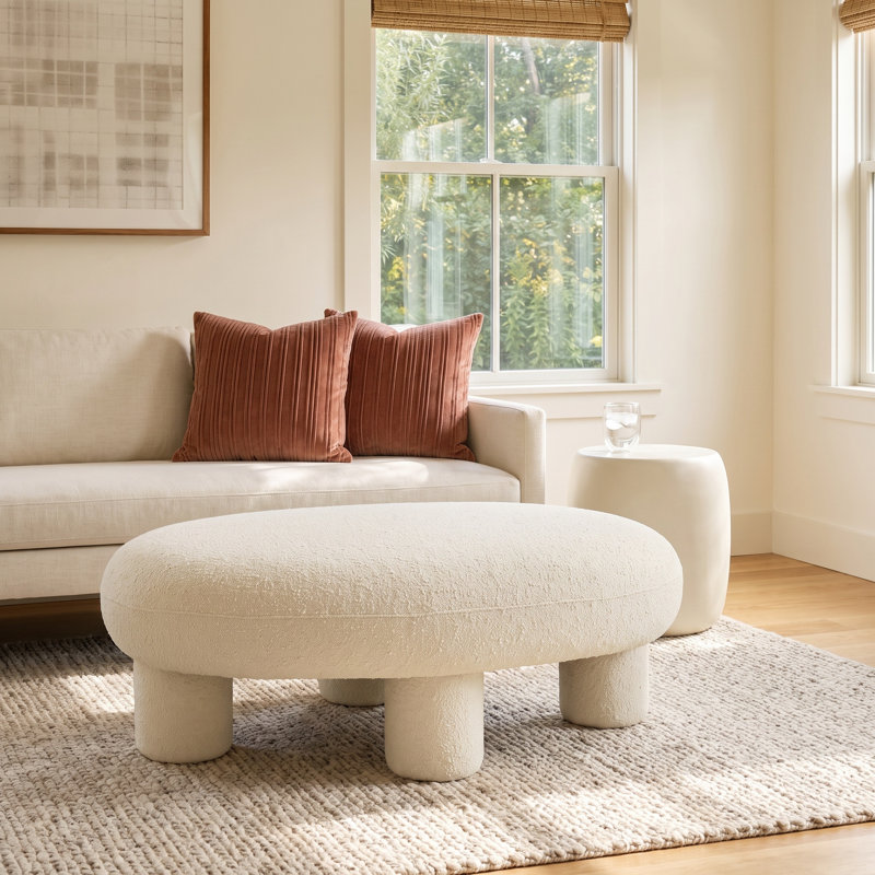 Reagan Upholstered Polyester Blend and Boucle Standard