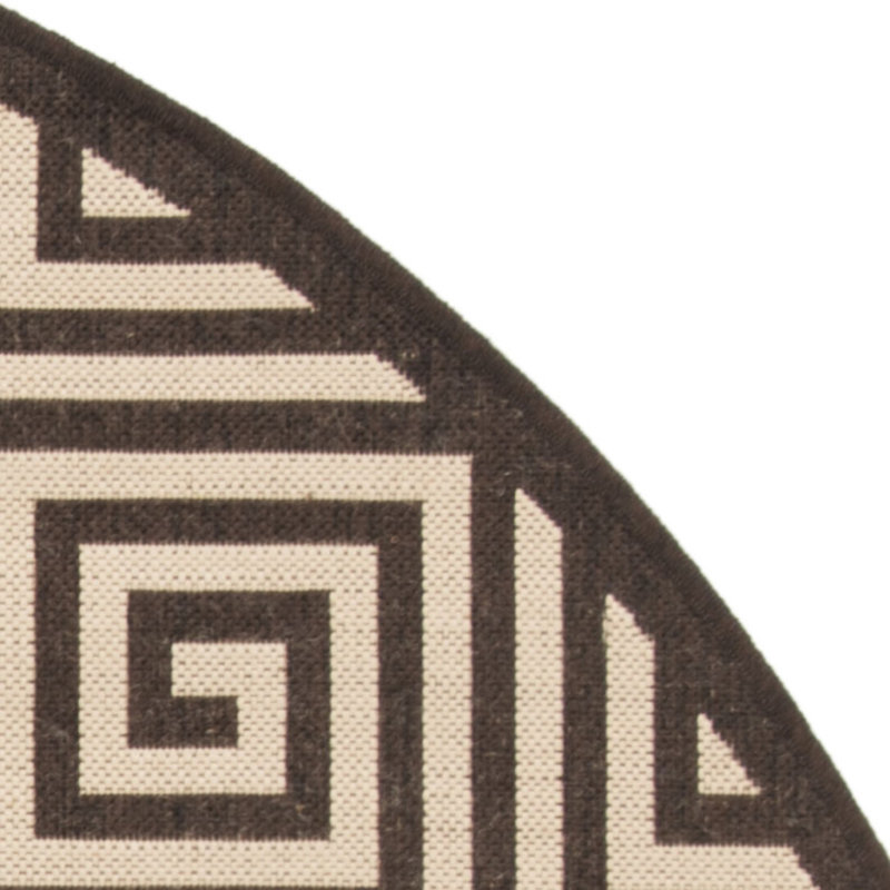 Gowanus 100 Performance Ikat Indoor/Outdoor Area Rug, Round 6'7"