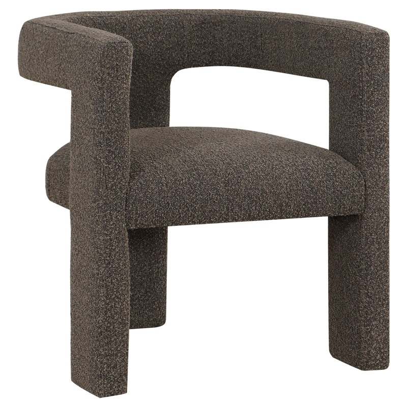 Chaise d'appoint Jeremas, Bouclette brune