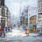 Busy street by a cloudy day Pillow | Bedroom Man Decor