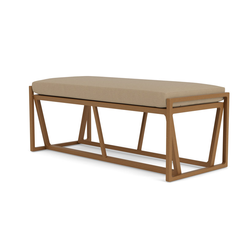 Summit Outdoor Dining Bench, Fife Sahara, Hickory