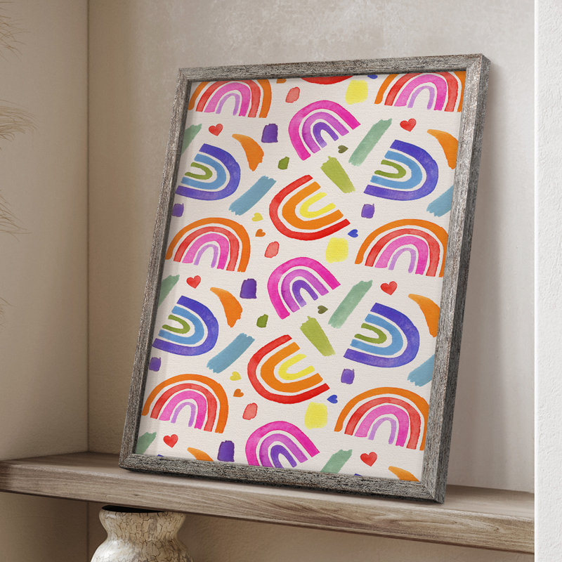 «Love Loudly Collection E», reproduction encadrée - bois massif, H 30 po x l 24 po