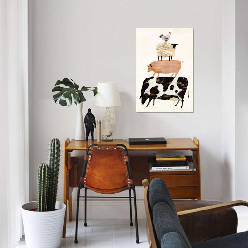 «Barnyard Buds III», impression sur toile, H 12 po x l 8 po x P 0,75 po, Toile tendue, Pas de tapis