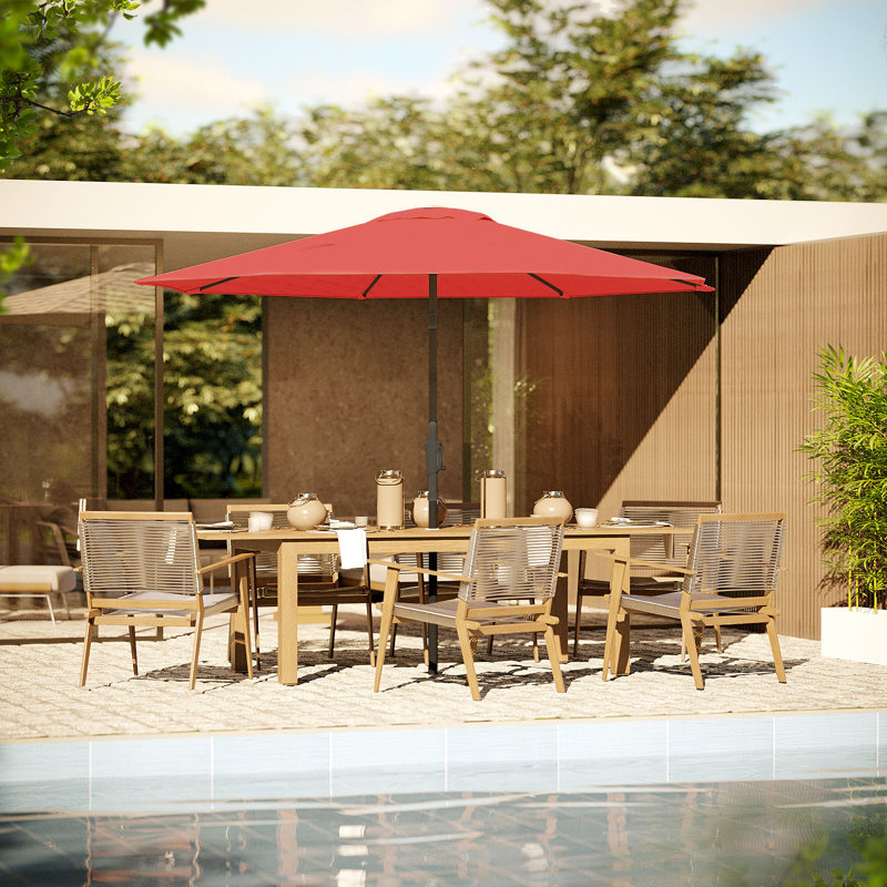Parasol de marché 108 po Ruel, 7,5ft, Rouge