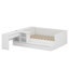 Lit plateforme en bois avec tiroirs, tablettes et coiffeuse-921455888
