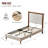 Wooden platform bed with upholstered base-2029263065-2029263070
