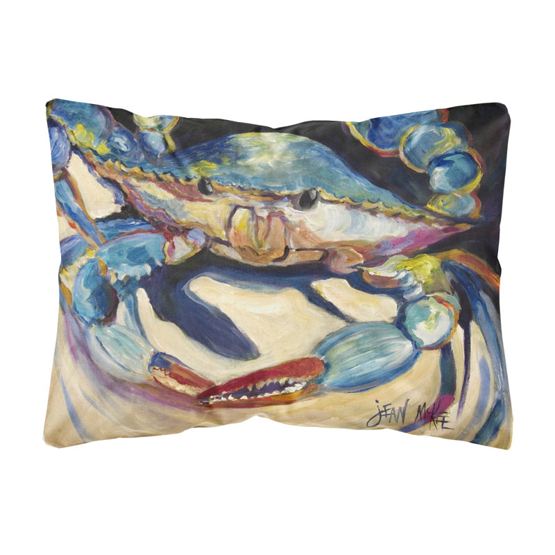 Coussin intérieur/extérieur bleu/beige crabe