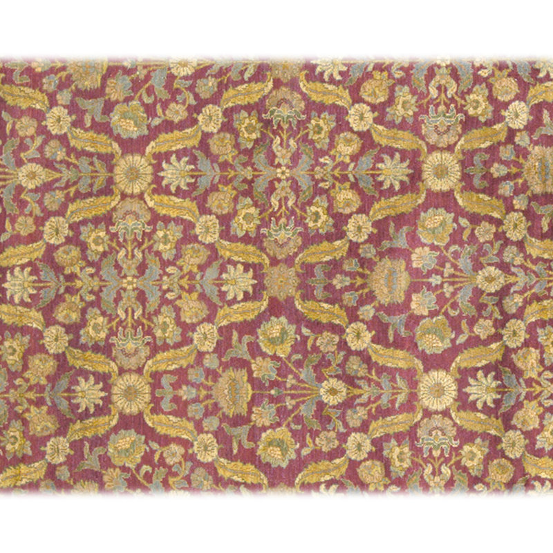 High-Quality Hand-Knotted Black And Gold Area Rug