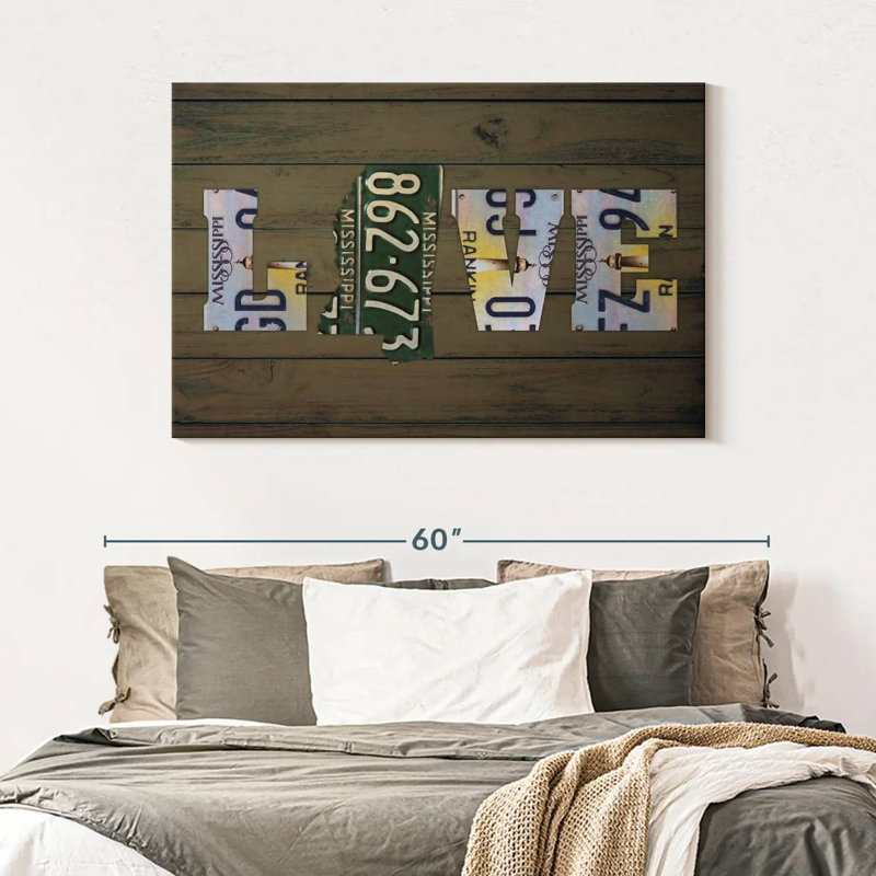 MS State Love, 32" H x 48" W