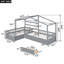 Lit plateforme House avec trois tiroirs de rangement-763140064