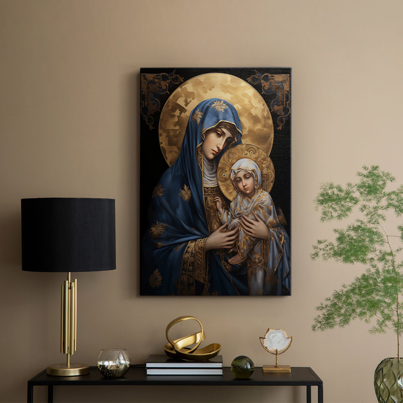 Série Religious Lxxxxi - Toile tendue avec châssis de qualité supérieure - Prêt à être accroché, H 27 po x l 18 po
