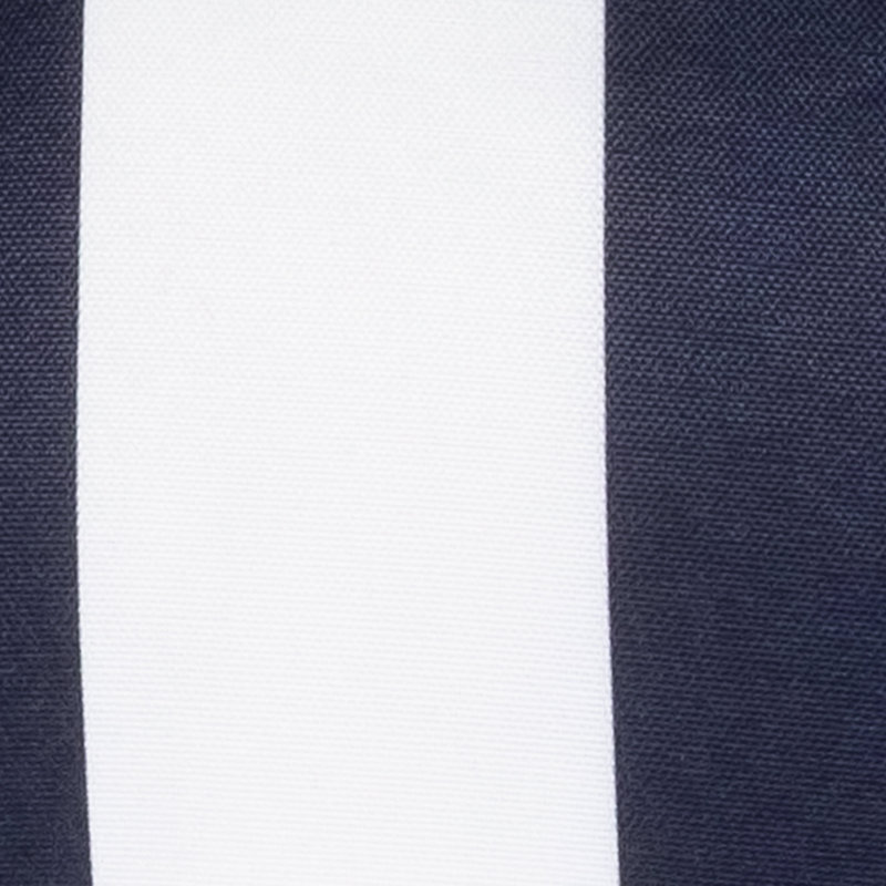 Stripe Patio Cushions Indoor/Outdoor Chair Pad Cushions, Thick Fiber Fill Tufted 19" x 19", Navy/White Polyester, 12