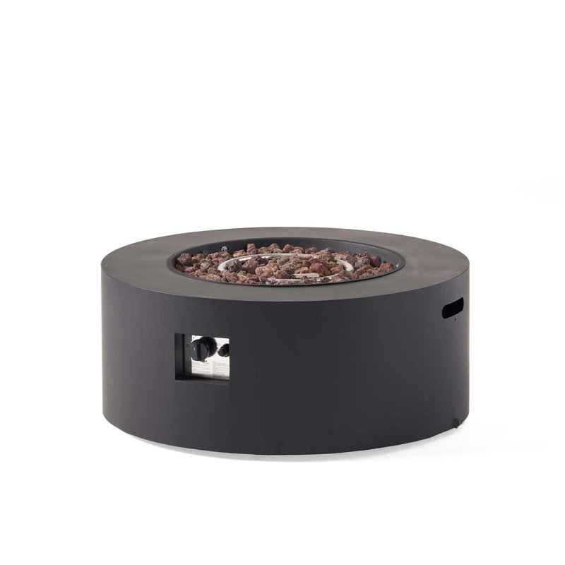 32" Patio 40,000 BTU Round Iron Propane Fire Pit,Tank Cover not Included