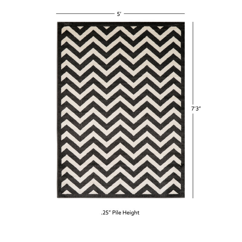Chevron Indoor Rug, Rectangle 5' x 7'3"