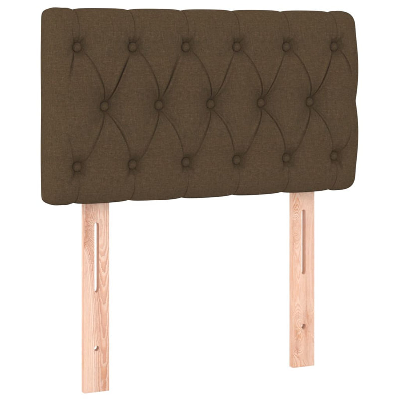 Headboard, Dark Brown Fabric, 88cm H x 80cm W x 7cm D