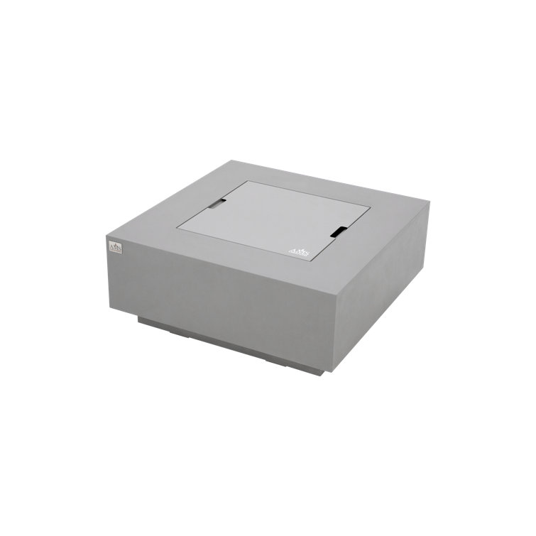 Brooklyn 40"  Smooth Concrete Finish Fire Pit Bundle