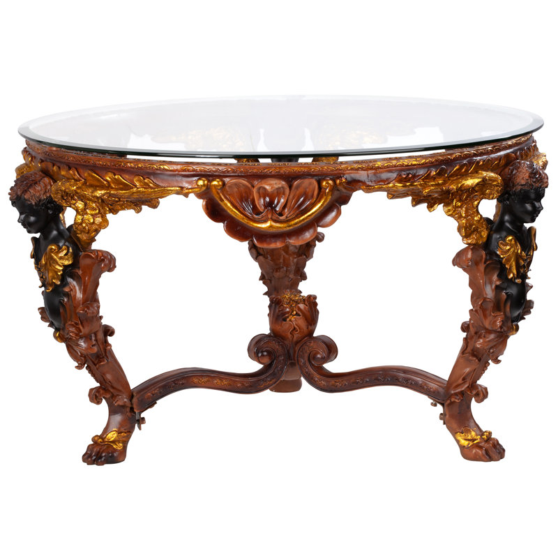 Louis XIV Glass-Topped Coffee Table