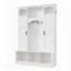 Portemanteau moderne tout-en-un avec tablettes réglables, banc de rangement de style maison de campagne arquée classique et armoires latérales doubles pour l'organisation du vestibule-651153871