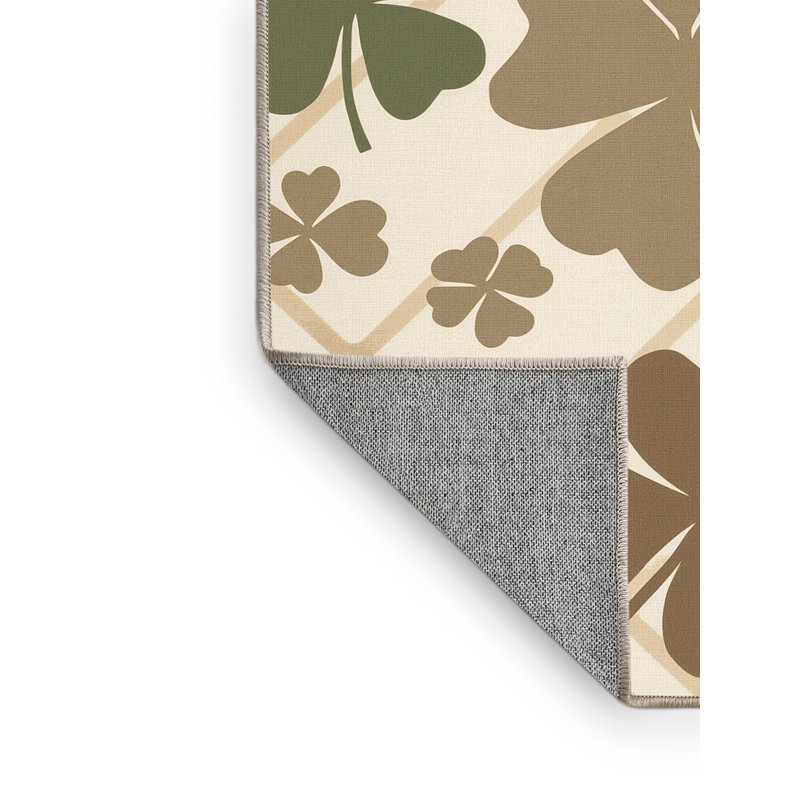 Tapis géométrique beige BCBG Lavas lavable à la machine - Reliure beige, 3 X 5