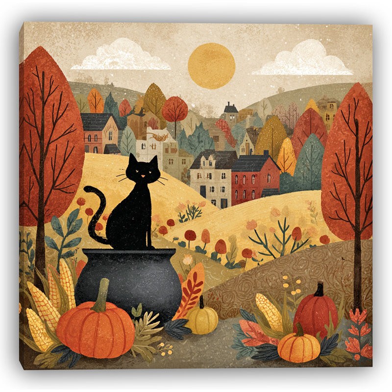 «Pumpkin Patch Guardian», art mural sur toile tendue, 1, H 30 po x l 30 po