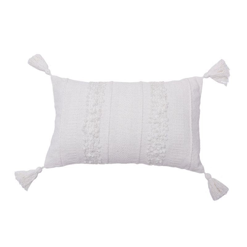 Barton Embroidered Cotton Blend Throw Pillow