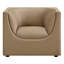 Fauteuil en velours taupe Dunkley-964024517