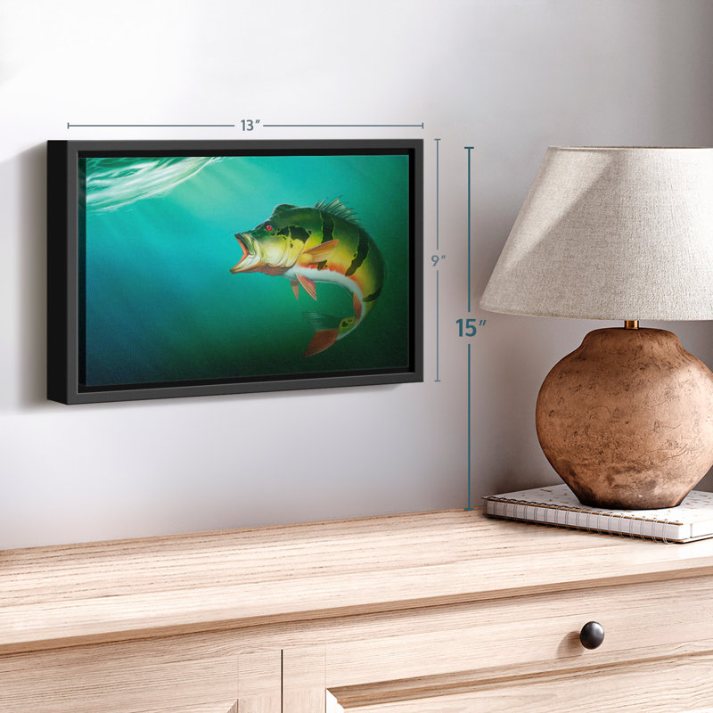 «Peacock Bass», reproduction sur toile, H 9 po x l 13 po