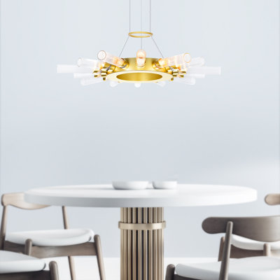 Litchford 14 - Light Dimmable Wagon Wheel Chandelier