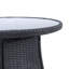 Northup Round Glass Iron Outdoor with Umbrella Hole Dining Table - 80 cm W 80 cm D-405694020