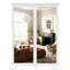 Porte coulissante en miroir blanc 1-Lite-113109706