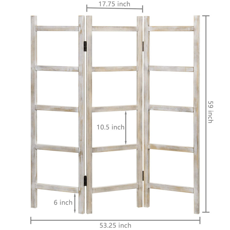 Solid Wood 5ft Blanket Ladder, Beige