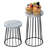 2 Piece Marble Decorative Objects Home Decor