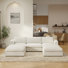Canapé modulaire rembourré 5 pièces avec repose-pieds Boucle