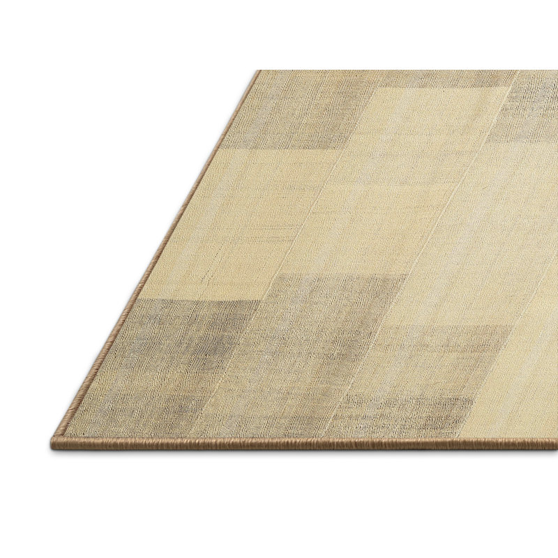 Surface beige contemporaine tapis, Rectangle 5 pi x 7 pi