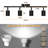 4-Light Modern Track Lighting Fixture with Flexibly Rotatable Light Heads, GU10 Bulbs Included