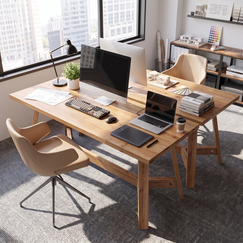 Solid Wood Computer Desk