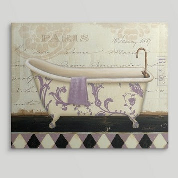 « i » par lisa audit, impression Lavender Marche de Fleurs Bath, H 29 po x l 36 po x P 1,5 po, Toile