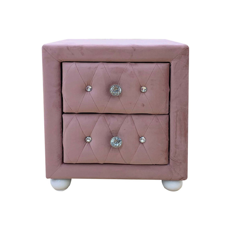 Sahily 2 - Drawer Nightstand in Pink