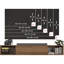  Meuble audio-vidéo mural flottant rectangulaire de 75 po de largeur avec tablettes en bois
