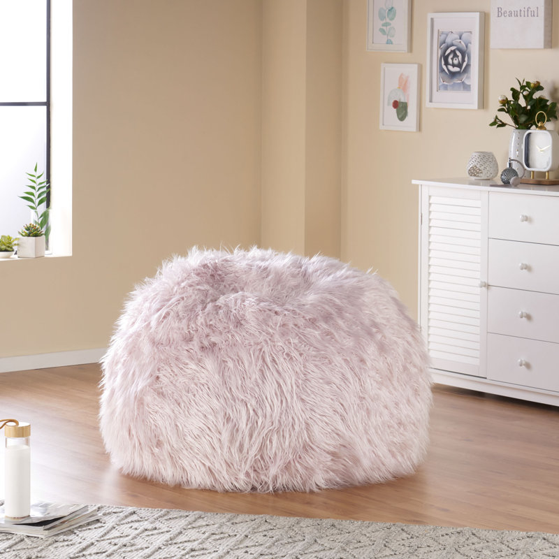 Standard Classic Faux Fur Bean Bag, Lavender