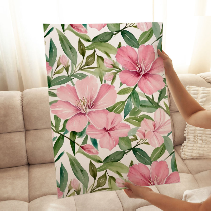 Impression florale sans cadre, H 16 po x l 12 po