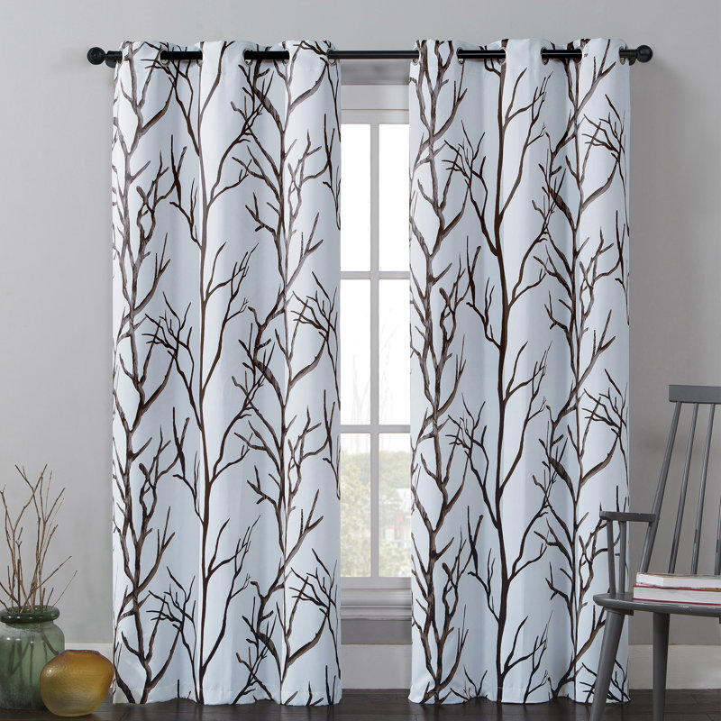 Rideau occultant Royaume Branch, Beige, L 40 po x L 95 po